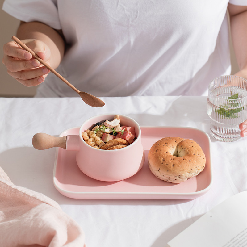 Plato de desayuno japonés creativo de una persona plato de cerámica plato de postre casero plato de platos de comidas occidentales set de cubiertos image 5