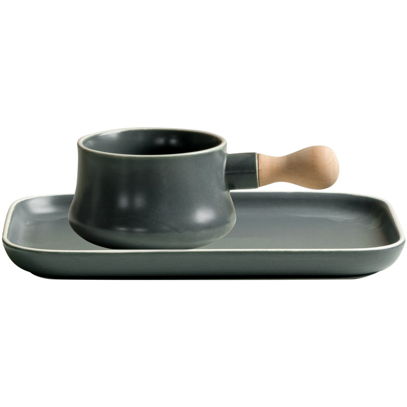 Plato de desayuno japonés creativo de una persona plato de cerámica plato de postre casero plato de platos de comidas occidentales set de cubiertos image 6