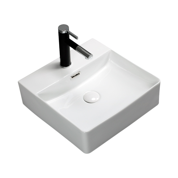Lavabo de encimera, lavabo artístico, lavabo de cerámica integrado, lavabo Chaozhou, moderno y minimalista. image 3