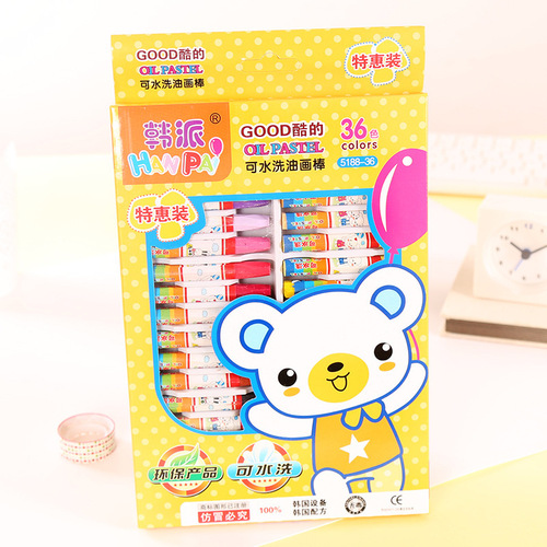 Cartoon colored painting 12 colors 24 colors 36 colors oil pastels children's doodle crayons wholesale student learning supplies T