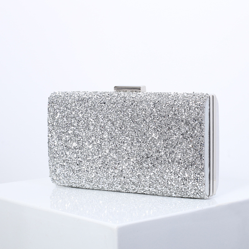 Cross-border rhinestone pu bolso de noche bolsa de embrague socialite fiesta banquete bolso de la boda europea y americana noche desgaste caja dura crossbody bolso de las mujeres
