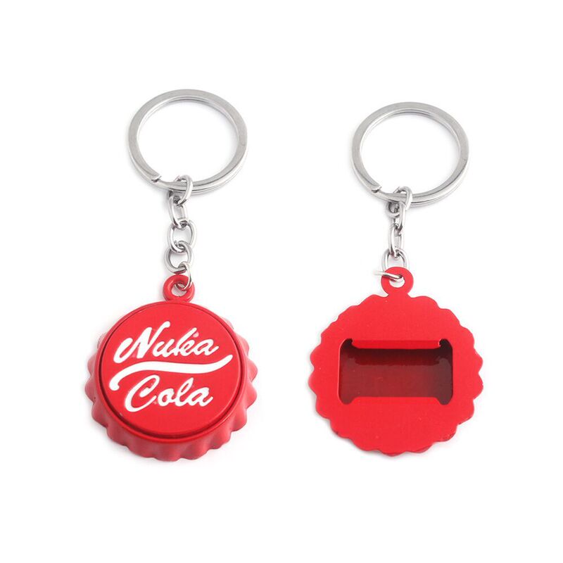 Game peripheral radiation 4 cola bottle cap key chain metal bottle opener pendant men's car key accessories Game peripheral radiation 4 cola bottle cap key chain metal bottle opener pendant men's car key accessories