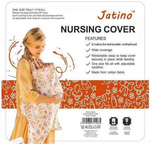 Breastfeeding Cover, Baby Feeding Blanket, Nursing Cover, Neck Support Storage Bag, Cardboard