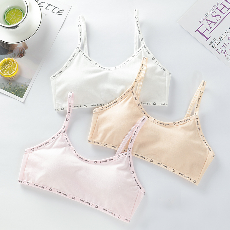 Cotton Girl Bra Underwear Primary School Children in Developmental Period 10 Children Girls 9-12 Years Old Girls 11 Cross-border Foreign Trade
