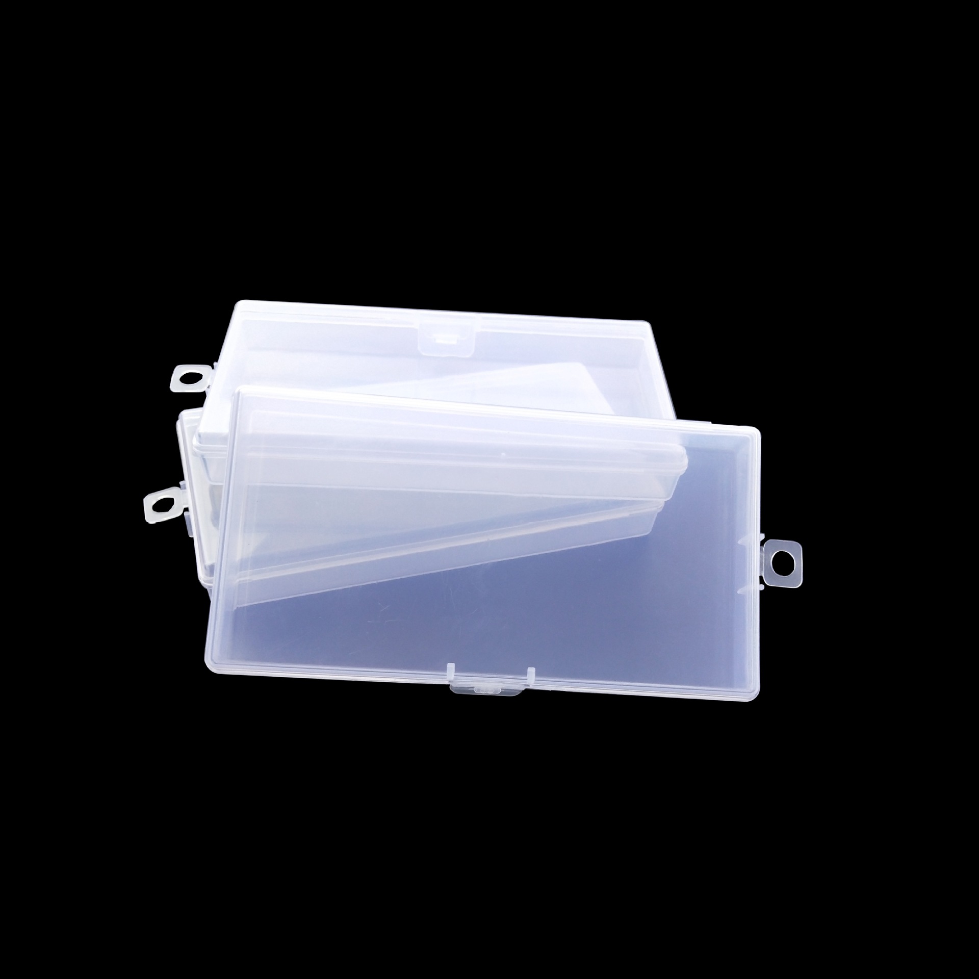 Caja de muestra de plástico rectangular transparente caja vacía caja de inyección a juego cero caja de embalaje caja de almacenamiento de herramientas caja al por mayor PP largo