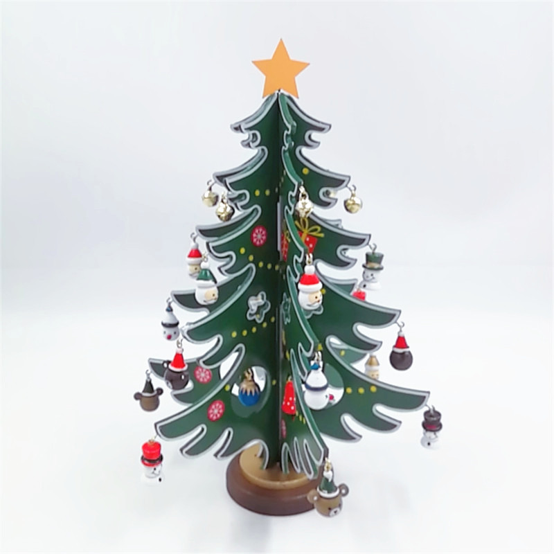 メーカー直販新型ミニ漆面三枚木製クリスマスツリークリスマス装飾品卸売り|undefined