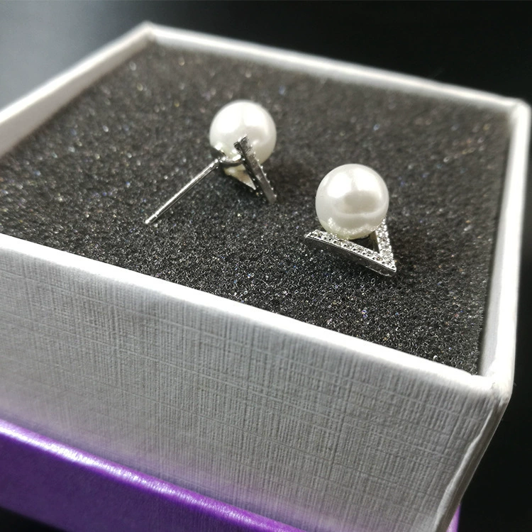 Серебряные серьги из жемчуга, образец 925