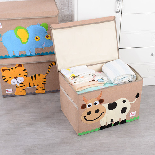 Thickened Clothing Storage Box with Lid Children's Toy Storage Box Large Clothing Organizing Box Storage Box Home Goods