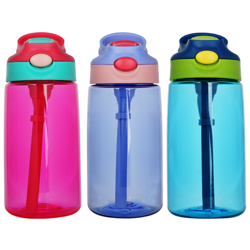 Creative children's water cup, straw cup, baby girl's summer anti-fall and leak-proof kindergarten primary school student boy's plastic cup