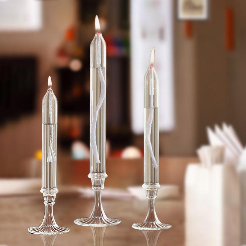 Fábrica al por mayor estilo nórdico europeo romántico vela lámpara de cristal aceite decoración del hogar adornos creativos