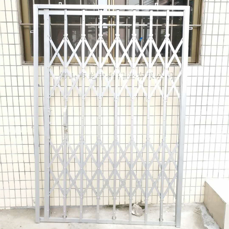 Nostalgic old iron pull gate solid flat iron pull gate anti-theft sliding door stainless steel pull gate