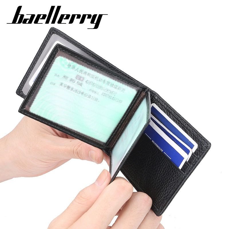 Baellerry тонкий картхолдер для водительских прав, кожаный кошелек, натуральная кожа, коровья кожа