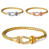 Trend bracelet, European style, micro incrustation, three colors, wholesale