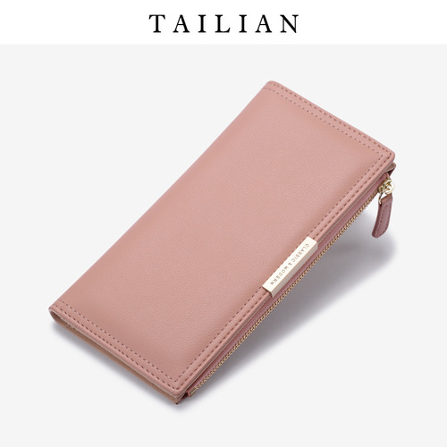 Wallet women's Korean style long wallet multi-card slot zipper bag women's wallet clutch bag cross-border purse Talian