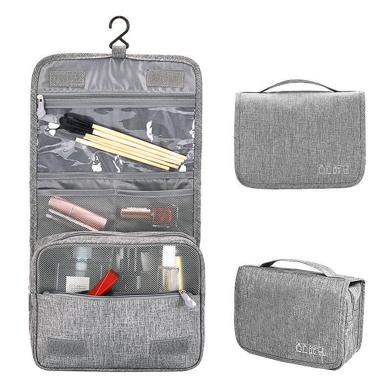 Handheld capacious cosmetic bag