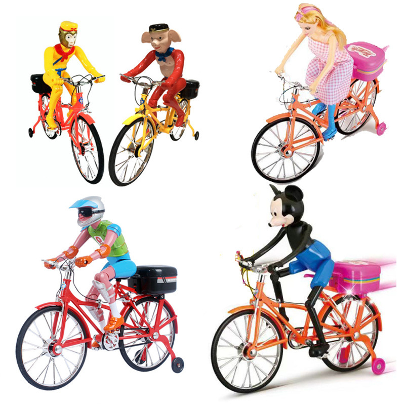 Boys' educational toys electric bicycle simulation toys bicycle sitting person luminous stall supply wholesale