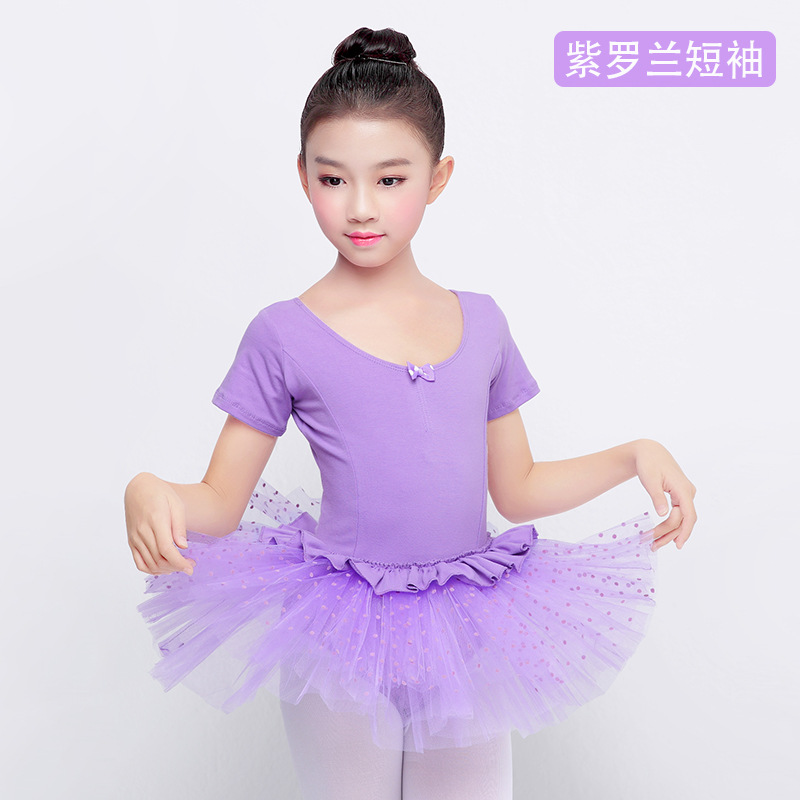 Traje de baile para niños vestido de Ballet para niñas manga larga media y grande para niños de una pieza pettiskirt traje de rendimiento vestido de princesa al por mayor