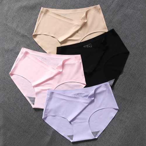 Women's ice silk seamless underwear women's one-piece underwear breathable mid-waist sexy underwear briefs head 810