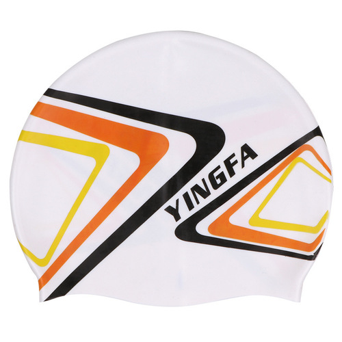 Wholesale Yingfa Silicone Swimming Cap Unisex Long Hair Comfortable Fashion Printed Swimming Cap Multicolor Printed Swimming Cap