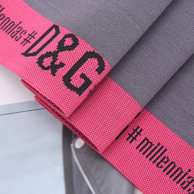 定 制字母针织螺纹布春季校服罗文布宠物服辅料裤脚下摆布料批发