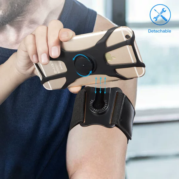 Rotating detachable mobile phone arm band Sports arm band wrist bag arm bag running arm bag factory direct sales