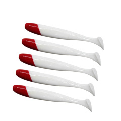 Bulk counterfeit red head white tail soft plastic lures 5.5cm/7cm/9cm bulk soft plastic fishing tackle