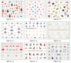 Nail stickers, fake nails for nails, sticker with zipper, golden set, 3D