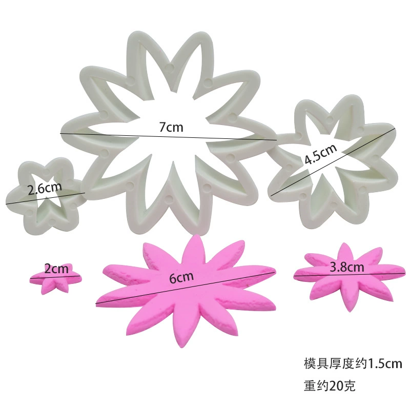 Mold, compact fondant, plastic decorations, handmade