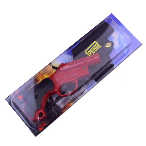 Animation peripheral weapons weapon model keychain metal alloy children's toy 12cm with leather case