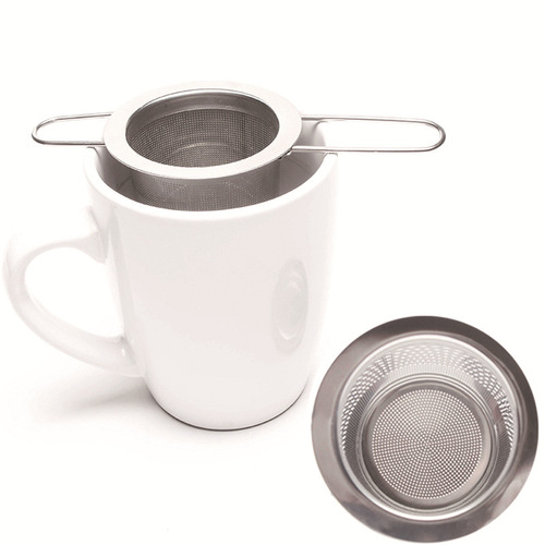 Factory direct supply tea maker 304 stainless steel tea drain simple folding binaural tea set accessories in large quantities