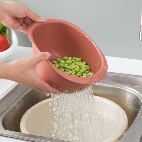 Z5003 Rice Scoop Drain Plastic Laundry Basket Kitchen Utensil Drip Basket Vegetable Washing Basket Vegetable Basin Rice Washer