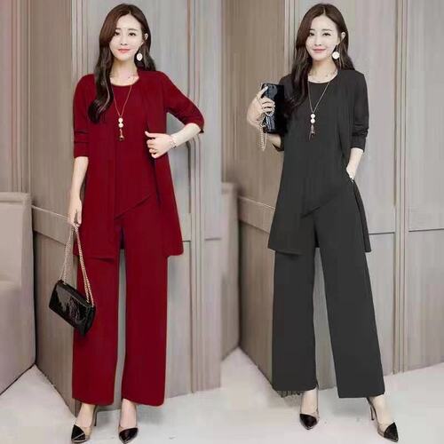 Suit women's 2026 autumn and winter new fashionable fashionable Western-style, rich wife, slimming fashionable large-size women's three-piece set