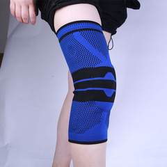 Sports knee support with silicone spring, suitable for basketball, men and women, fitness, running, cycling, meniscus knee support
