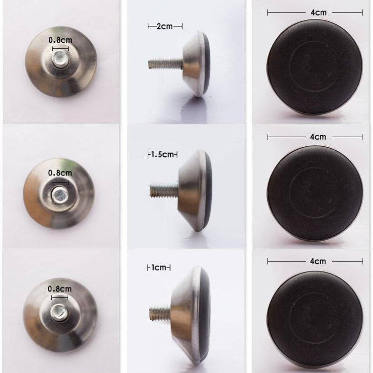 M6m8m10 Acero inoxidable ajustable pie gabinete pie muebles ajustable pie almohadilla pie pesado pie anillo hardware muebles Accesorios