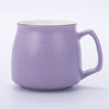 Macaron ceramic mug with lid spoon colorful office cup green pink blue purple white ceramic cup