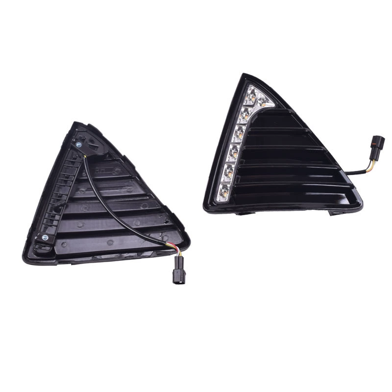 Подходит для 2012–2014 Ford Fox — модифицированные LED дневные ходовые огни под сетку, решётка противотуманной фары, дневные ходовые огни