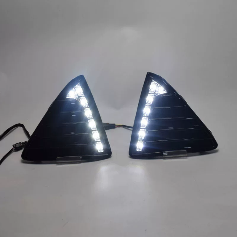 Подходит для 2012–2014 Ford Fox — модифицированные LED дневные ходовые огни под сетку, решётка противотуманной фары, дневные ходовые огни