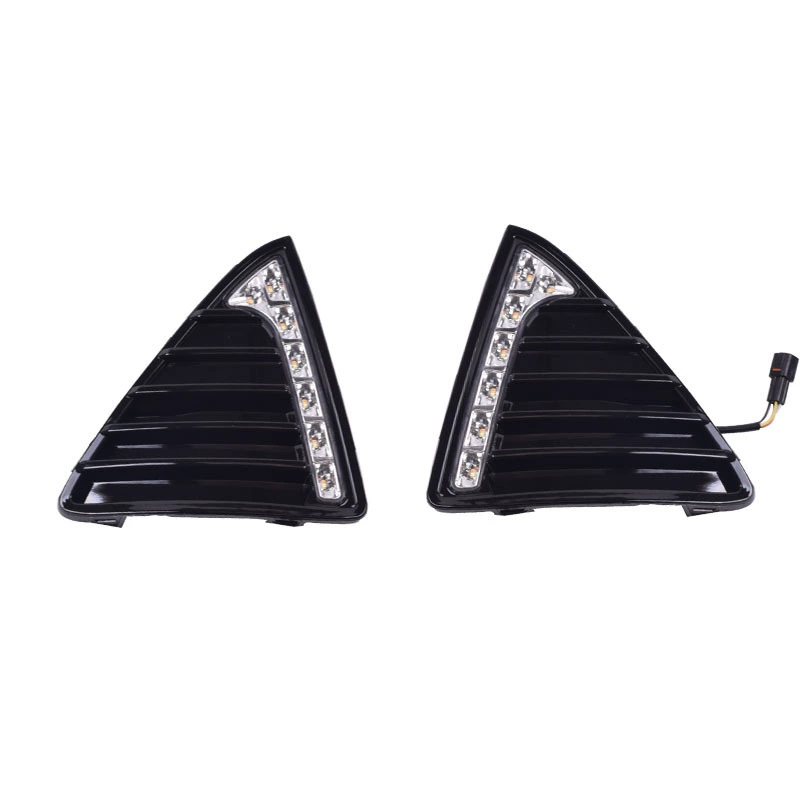 Подходит для 2012–2014 Ford Fox — модифицированные LED дневные ходовые огни под сетку, решётка противотуманной фары, дневные ходовые огни