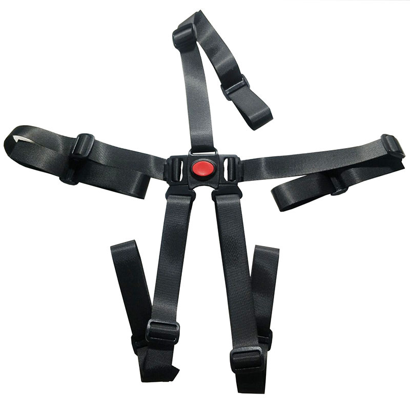 五点式安全带儿童座椅餐椅手推车童车宝宝安全防护带红点