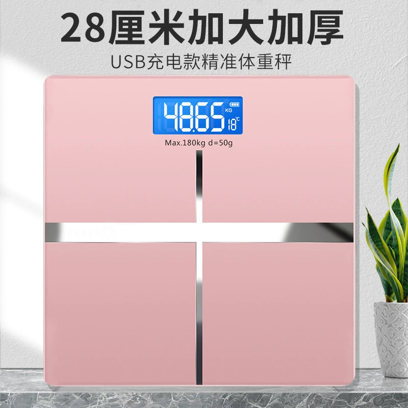 Оптовая Продажа с фабрики 28 см зарядные электронные весы бытовые весы для тела для взрослых Здоровье устройство для похудения