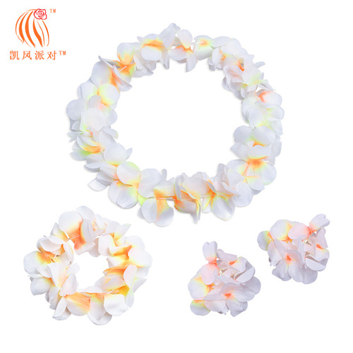 Kai Feng Party Hawaii upgraded large lei headband bracelet combination festival stage hula dance accessories