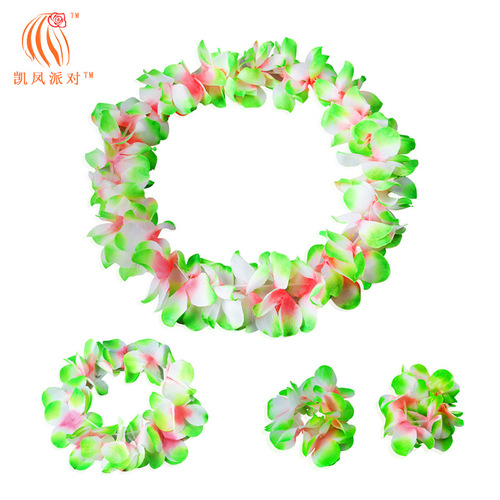 Kai Feng Party Hawaii upgraded large lei headband bracelet combination festival stage hula dance accessories