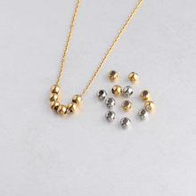 跨境热销5mm不锈钢钢珠子定位珠串珠DIY饰品配件珠子2mm孔散珠