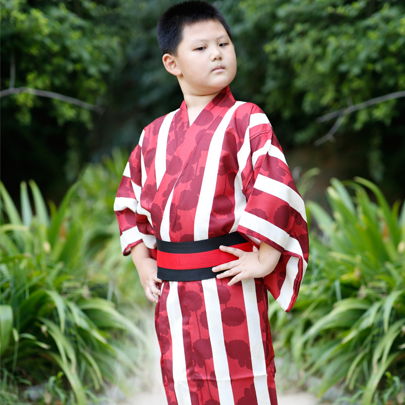 日本和服男童日本旅拍传统和服套装不易皱免熨烫和服