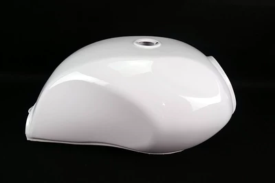 motorcycle modified retro fuel: Fuel tank - white
