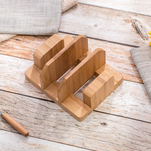 Cutting Board Rack Bamboo Chopping Board Rack Kitchen Chopping Board Storage Shelf Multifunctional Table Top Storage Rack Thickened Bamboo Bracket