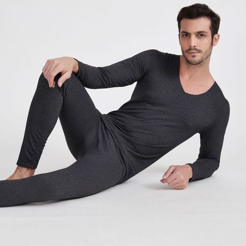 Men's Invisible Warm Innerwear Set Winter Autumn Top and Bottom 37 Degree Style Random Cut Supply Kuaishou Live Streaming