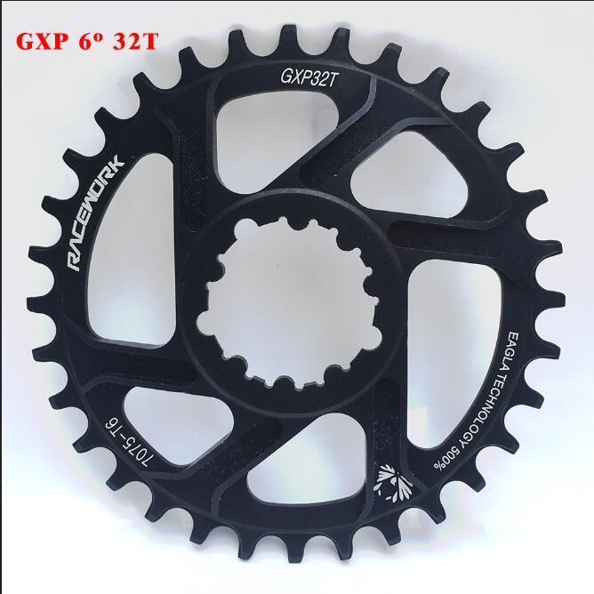 Bicicleta de montaña sola placa GXP directo montado placa integrada positiva y negativa del disco del diente 32/34/36/38T 3/6mm