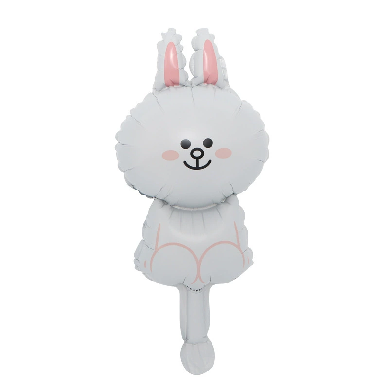 Оригинальная мини LINE серия Коричневый медведь Медведь Заяц Заяц Сали Утка алюминиевая фольга воздушный шар мультфильм мультфильм маленький шар