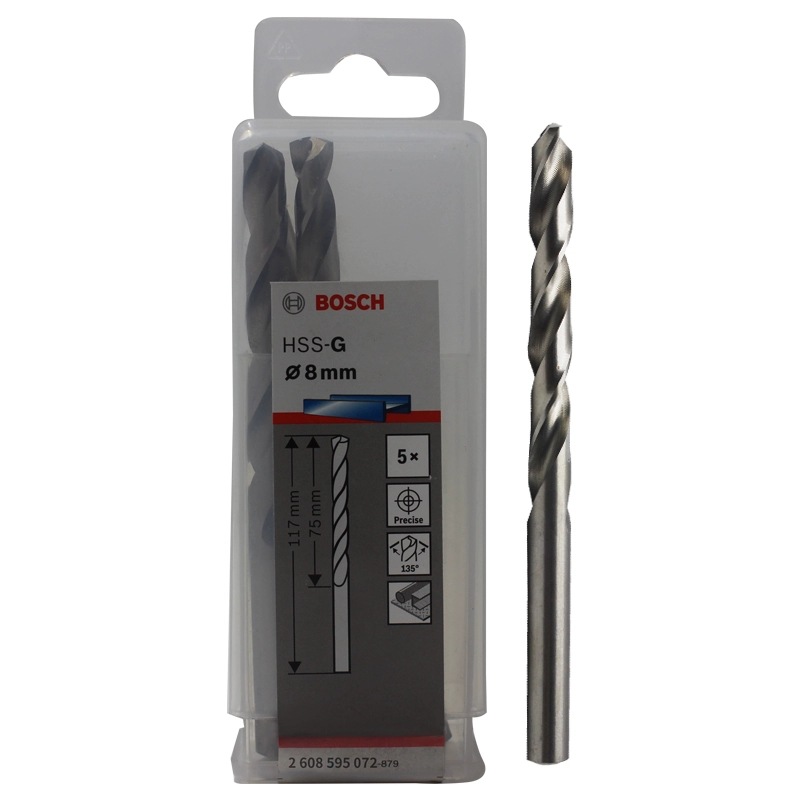德国博世麻花钻头 高速钢金属钻头 8.0mm电钻钻头 麻花钻咀